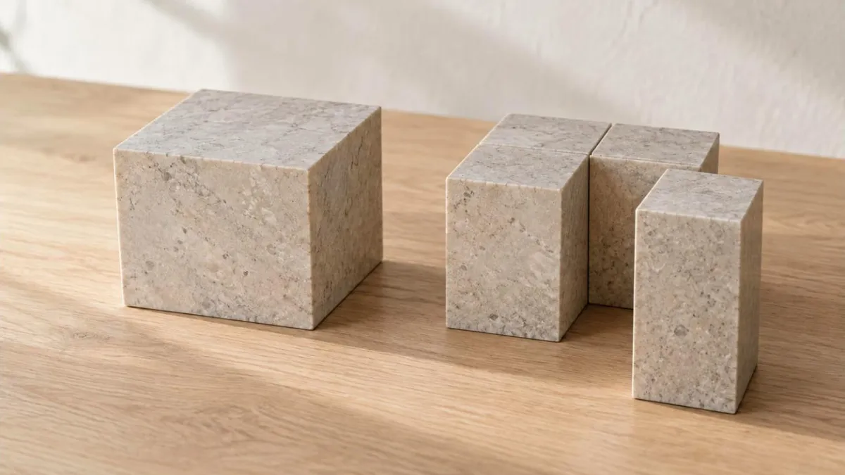 Two stacks of brass coins on a slate surface, one tall and one short, illustrating the total cost of a fractional CFO vs a full time CFO